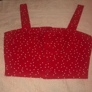 Red crop top